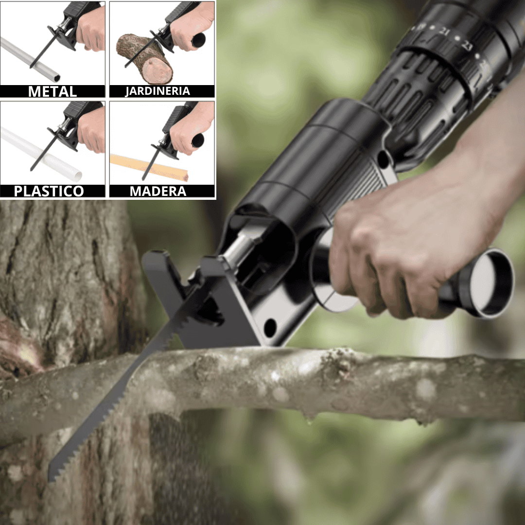 Adaptador a Sierra Eléctrica + 12 Cuchillas Gratis ⚡